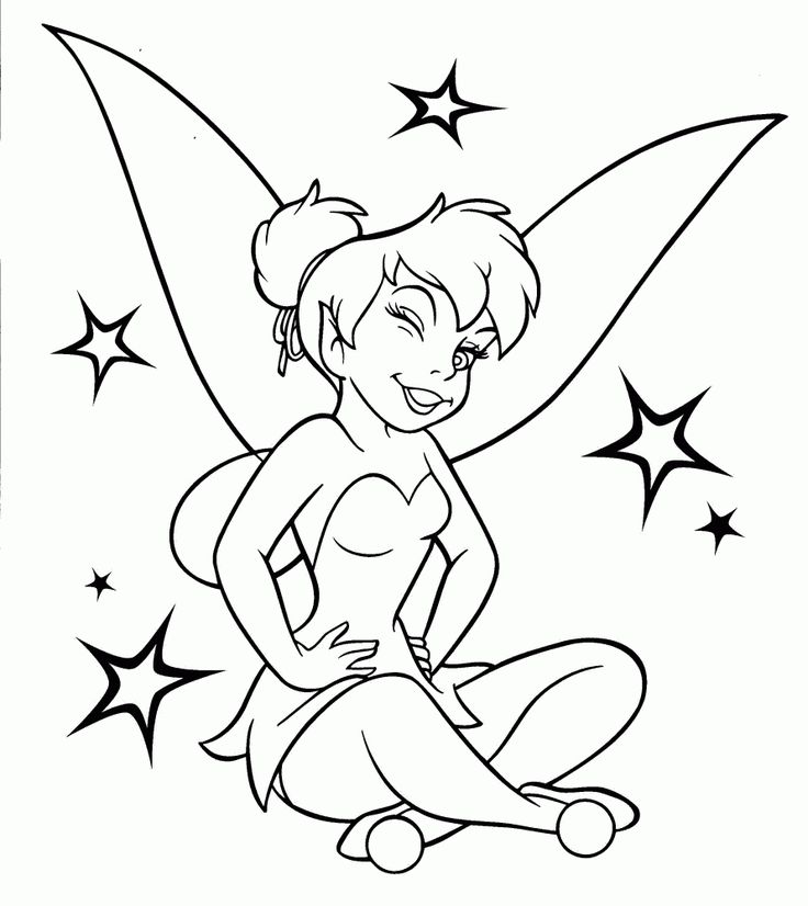 736x826 Free Tinkerbell Coloring Pages Girls For Fancy Page Draw