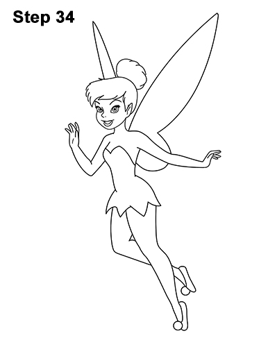 386x500 How To Draw Tinker Bell (Full Body)