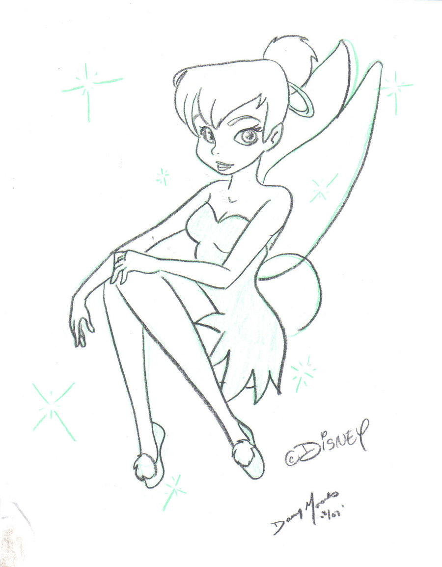 900x1154 Tinkerbell Drawing Sketches