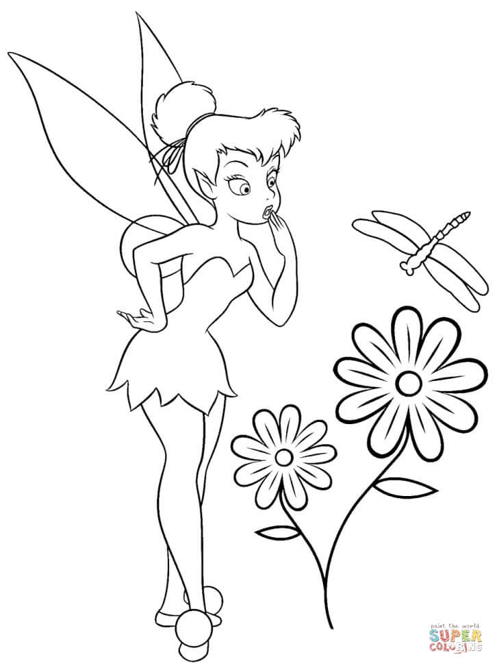 726x975 Tinkerbell Coloring Pages Free Coloring Pages