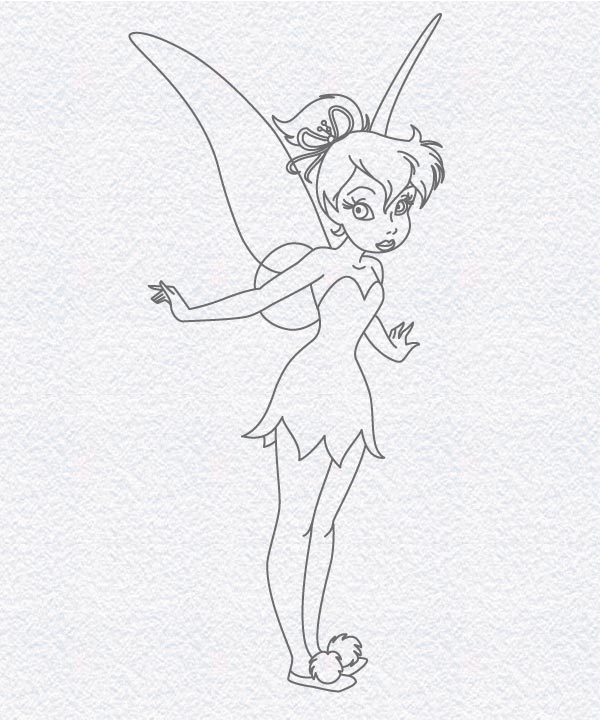 600x720 How To Draw Tinker Bell Of Pixie Hollow Doodleberry Patch