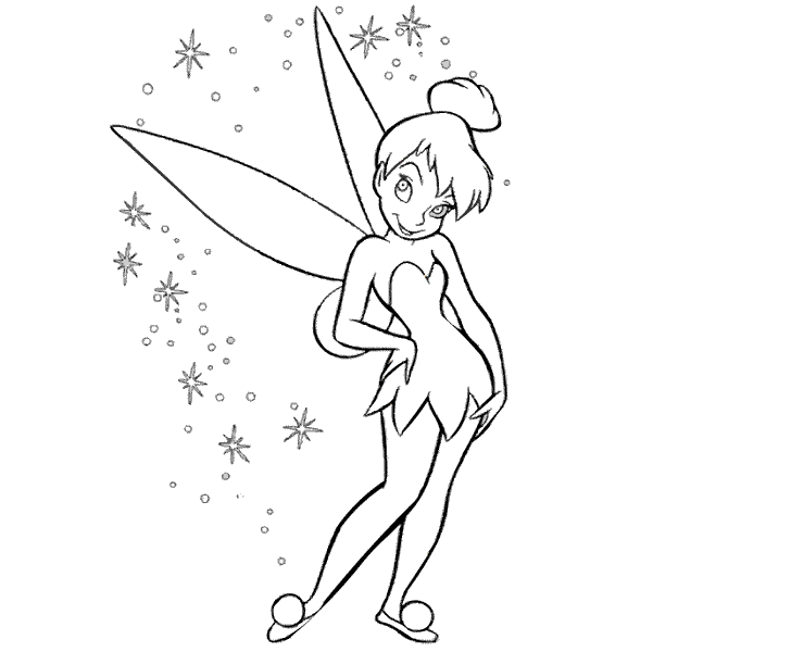 728x600 Tinkerbell Coloring Pages Online Coloring Page For Kids