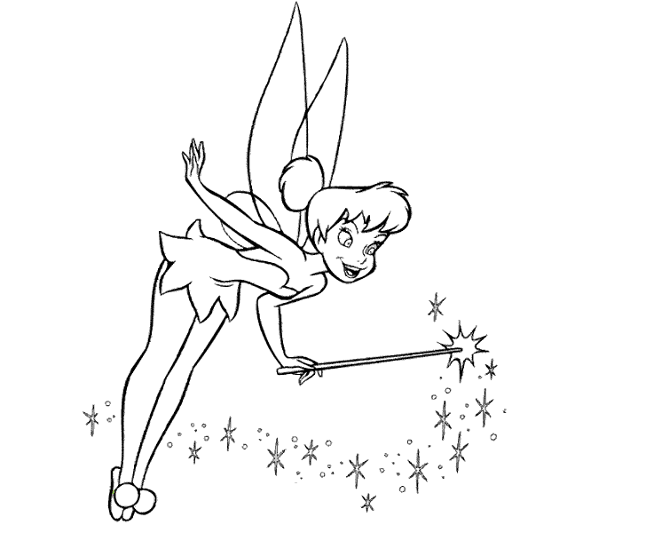 728x600 Tinkerbell Flying Over Castle Tinkerbell Coloring Pages 2 Camp