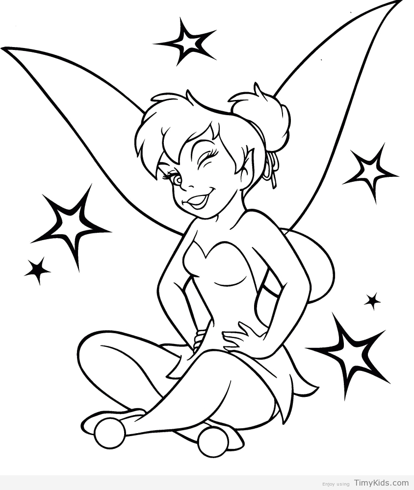 844x1000 Tinkerbell Coloring Sheet Timykids