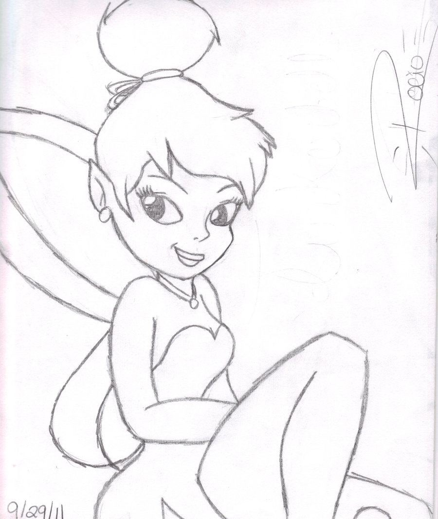 900x1066 Tinker Bell Drawings 10. How To Draw Peter Pan And Tinkerbell