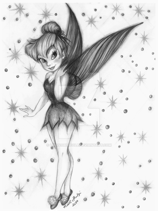600x799 Tinkerbell Sitting In Color By Linus108nicole