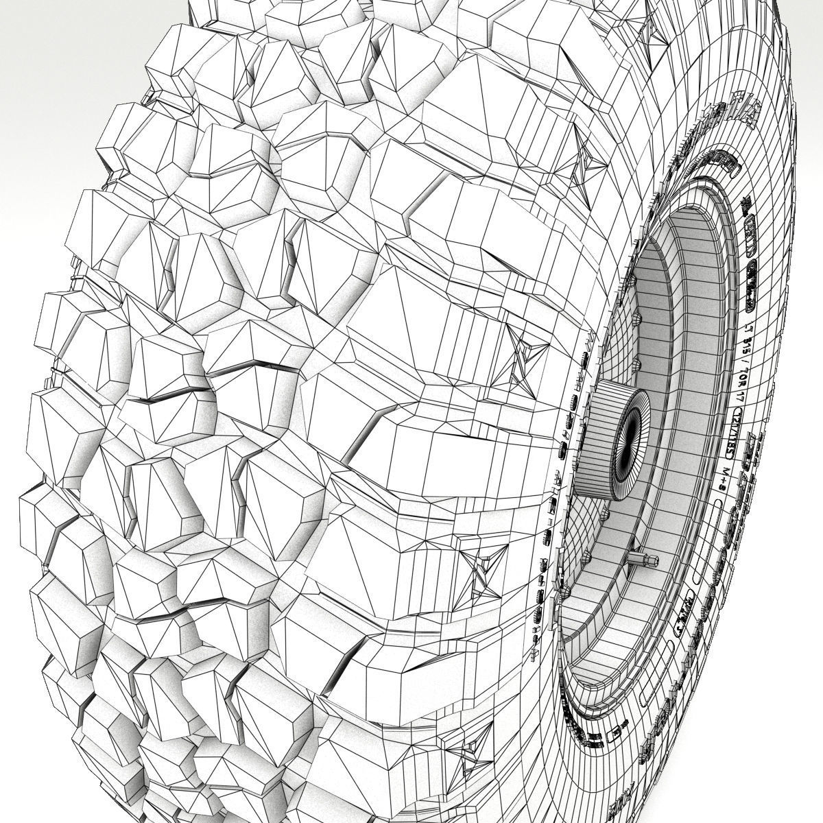 1200x1200 3d Off Road Wheel And Tire 6 Cgtrader