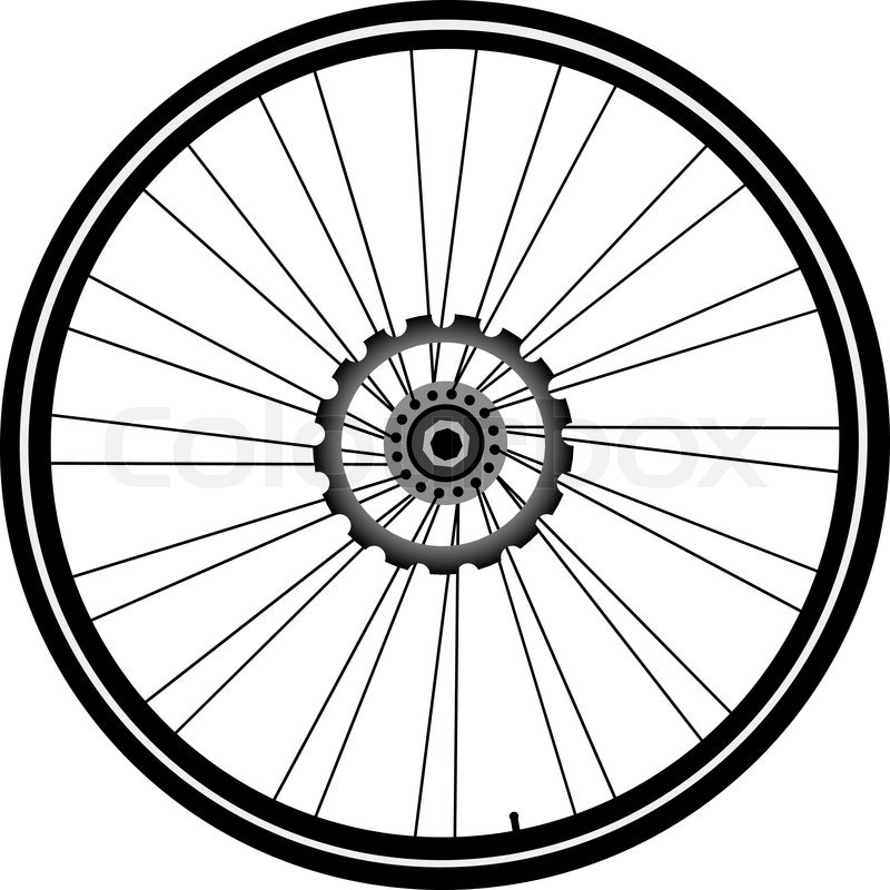 800x800 Bike Wheel With Tire And Spokes Isolated On White Background