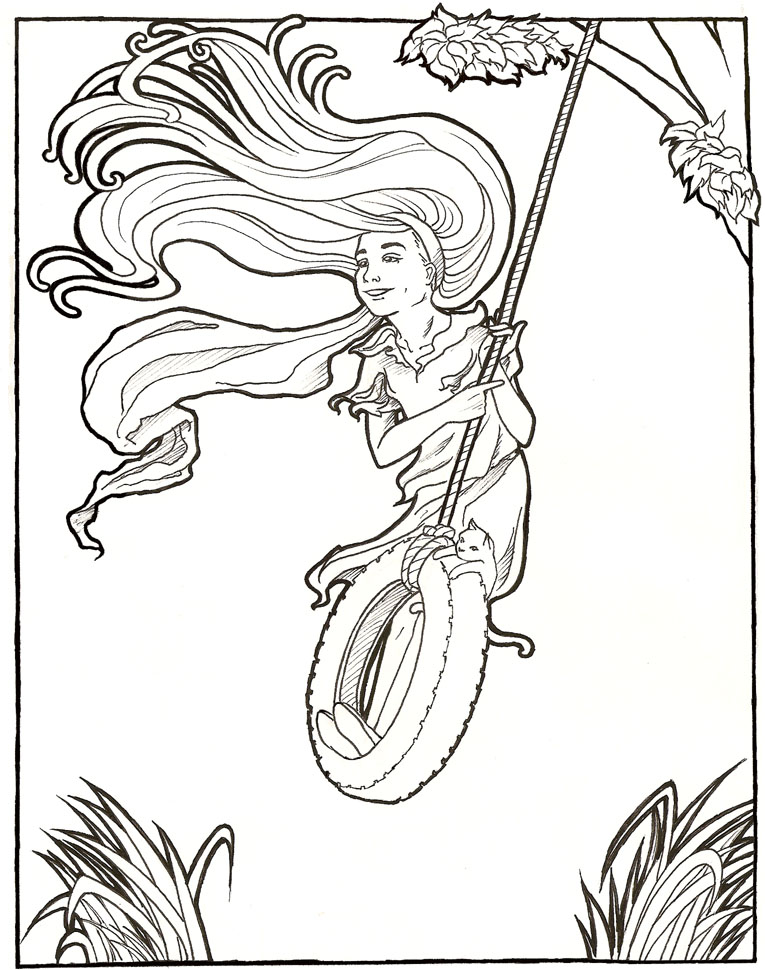 765x970 Girl Tire Swing By Naivecharm