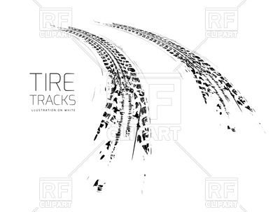 400x303 Tire Tracks Background Royalty Free Vector Clip Art Image