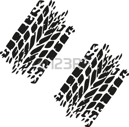 450x442 Two Wheel Tracks Royalty Free Cliparts, Vectors, And Stock