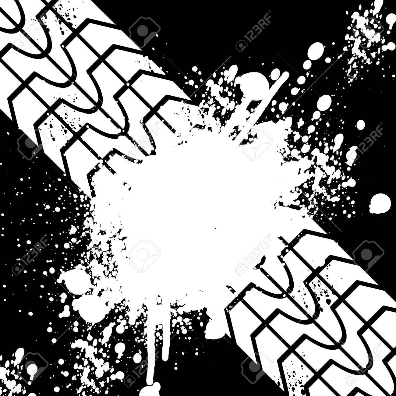 1300x1300 Black Tire Track Banner Stock Photo, Picture And Royalty Free