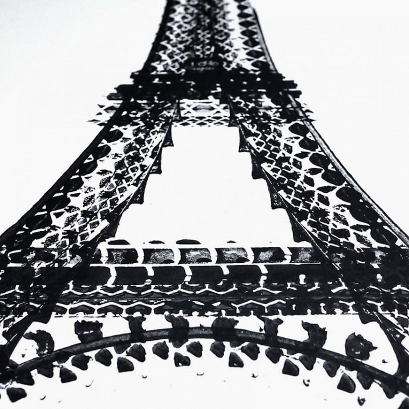 823x823 Famous Landmarks Printed With Bicycle Tire Tracks By Artist Thomas