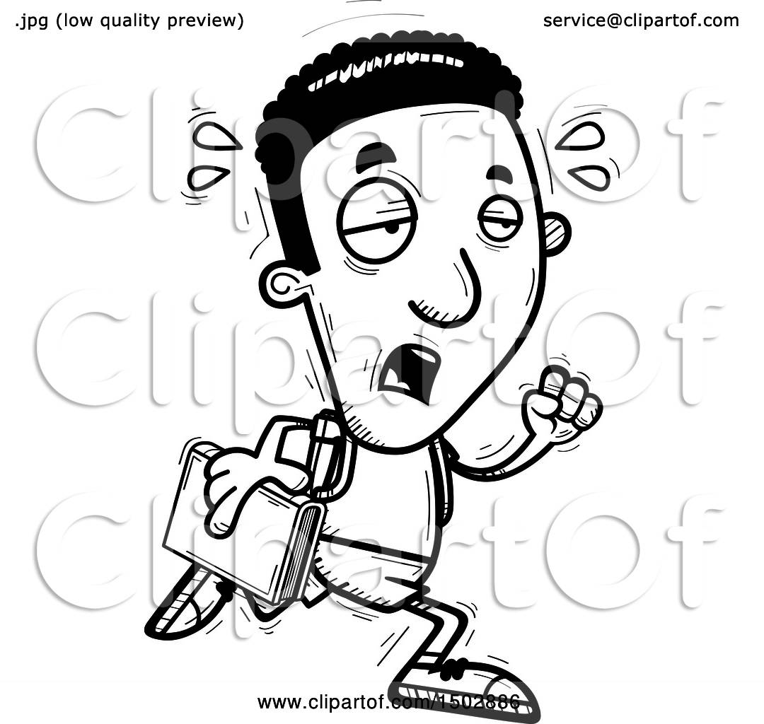 1080x1024 Clipart Of A Black And White Tired Running Black Male Community