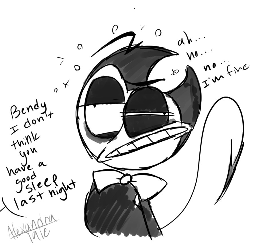932x856 Tired Bendy By Alexandratale
