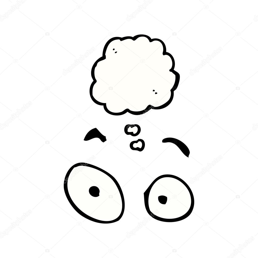 1024x1024 Tired Eyes With Thought Bubble Stock Vector Lineartestpilot