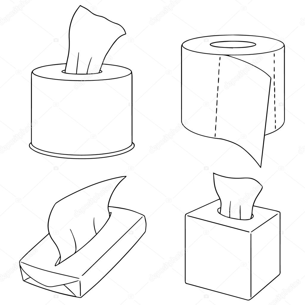 1024x1024 Vector Set Of Tissue Paper Stock Vector Ourlifelooklikeballoon