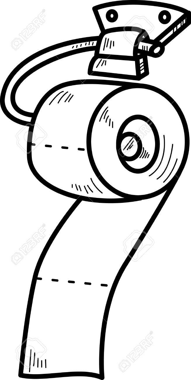 654x1300 Toilet Paper On Holder Royalty Free Cliparts, Vectors, And Stock