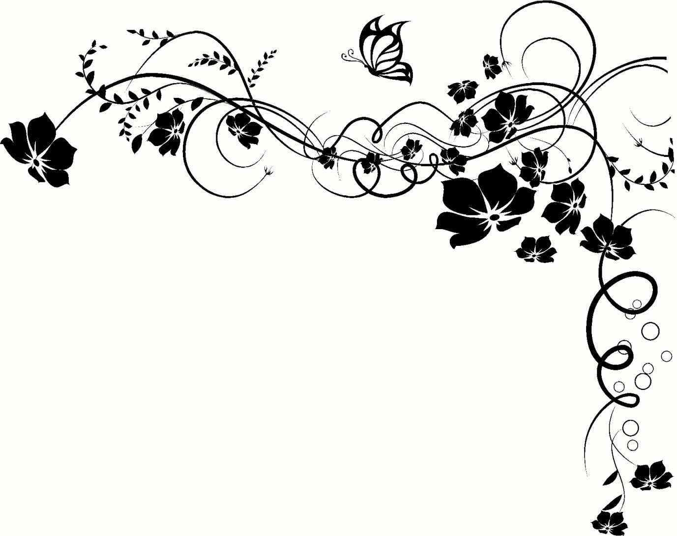 1377x1090 Drawing Black White Tissue Paper S Doodles Drawn Elower Vine