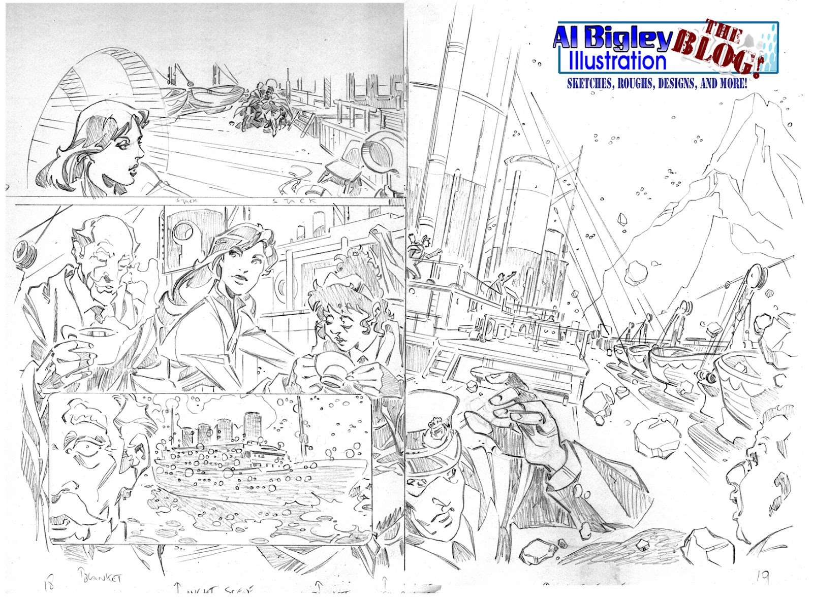 1600x1188 Al Bigley Illustration The Blog! Remembering The Titanic! Pencils