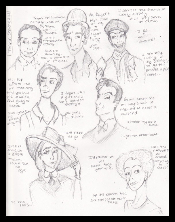 608x773 Titanic Sketches By Rebeckles
