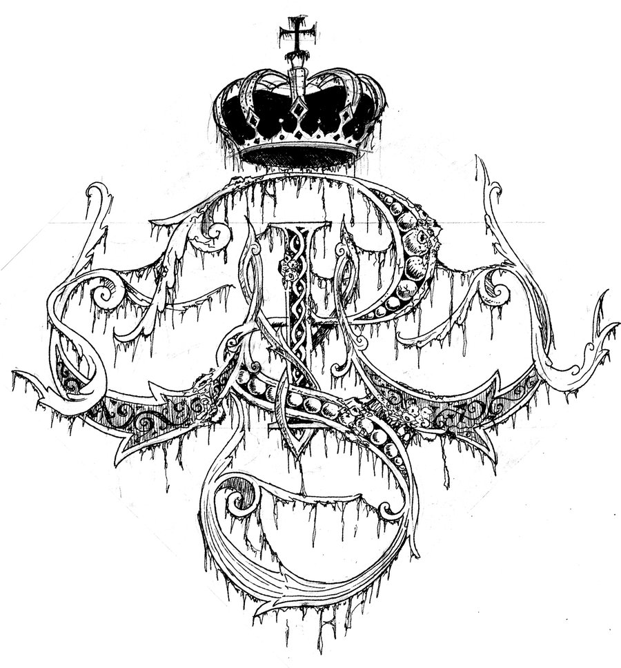 900x968 Rms Titanic Monogram Sketch By Airborneterror