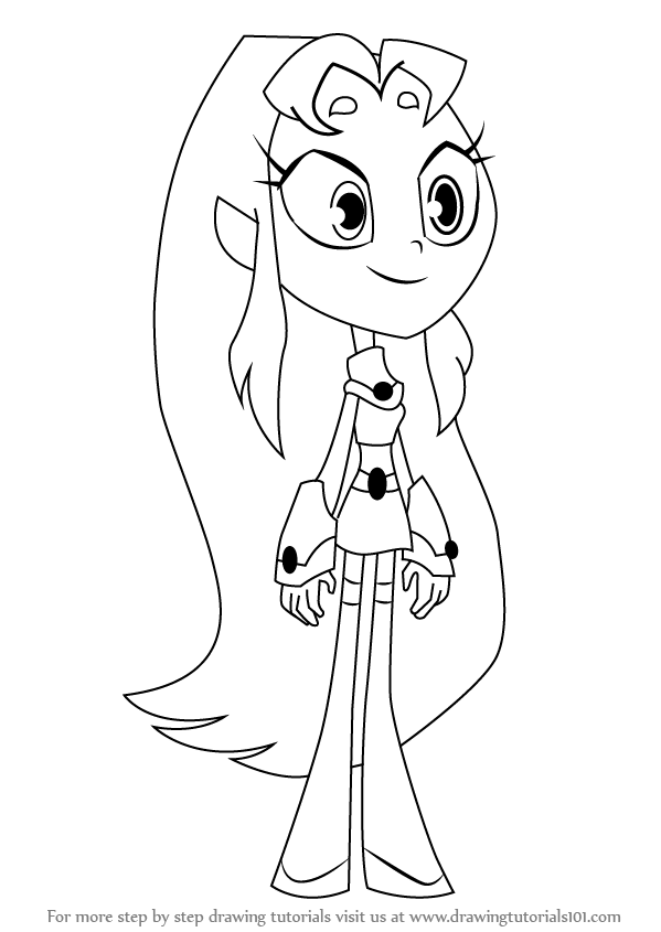 599x845 Learn How To Draw Starfire From Teen Titans Go (Teen Titans Go