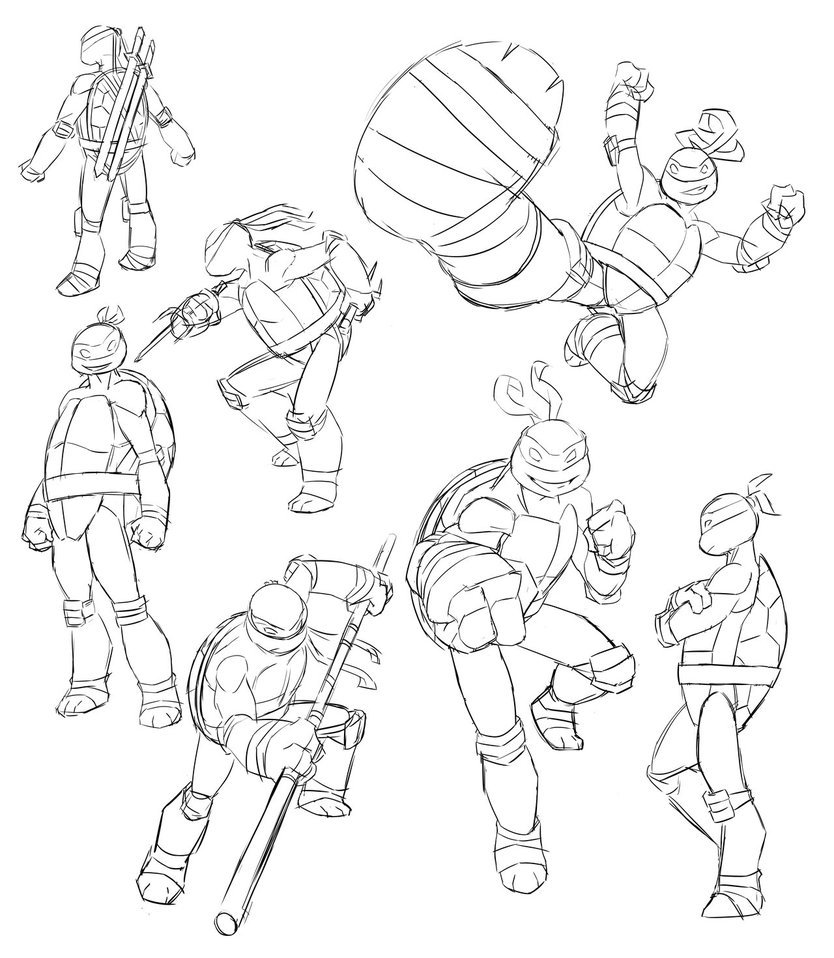 834x958 Nickelodeon Tmnt Sketches By Zachramirez