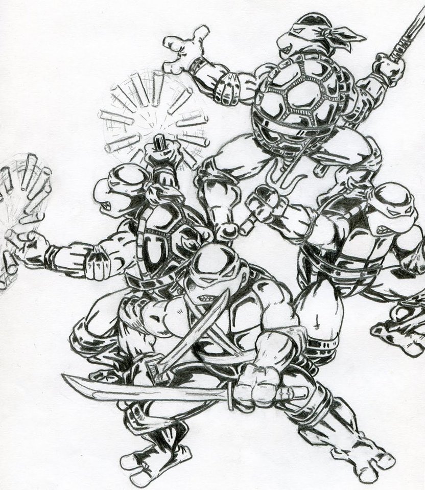 832x959 Old Tmnt Drawing 2 By Burntmoth19