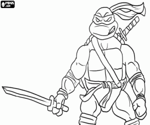 300x250 Ninja Turtles Coloring Pages Printable Games