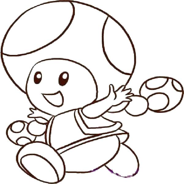 600x600 Toad Coloring Pages Toad Coloring Pages To Print Toad Coloring
