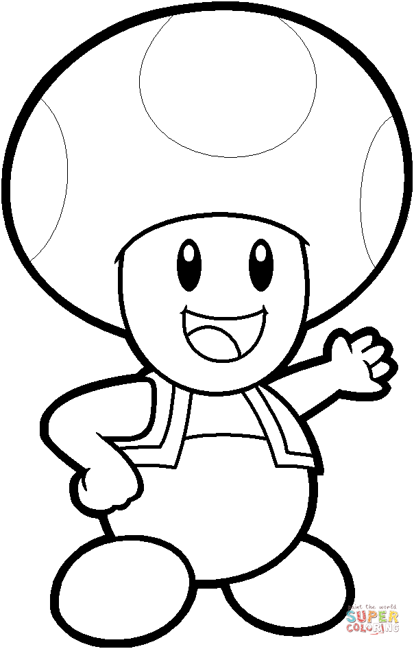 604x946 Toad From Mario Bros. Coloring Page Free Printable Coloring Pages