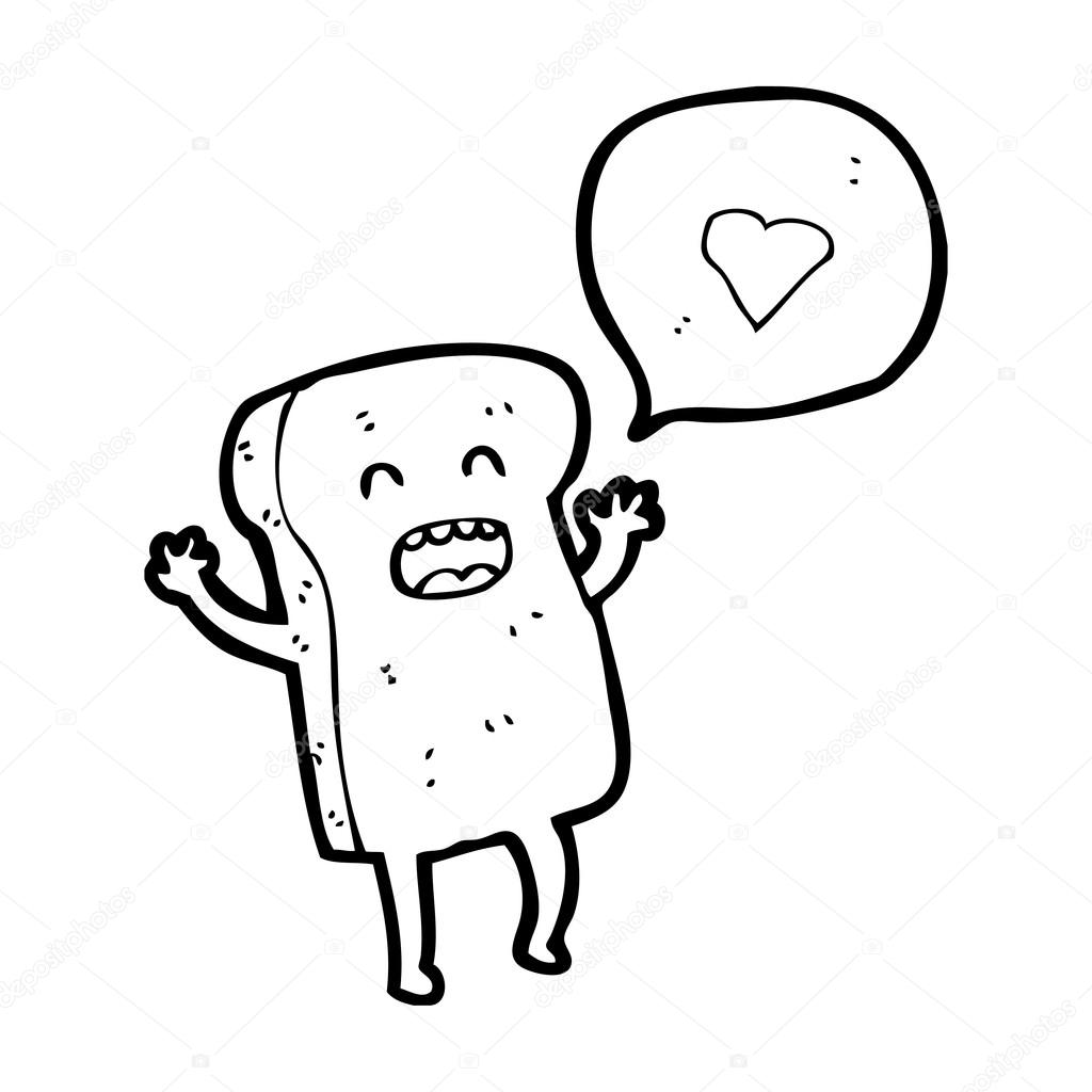1024x1024 I Love Toast Stock Vector Lineartestpilot