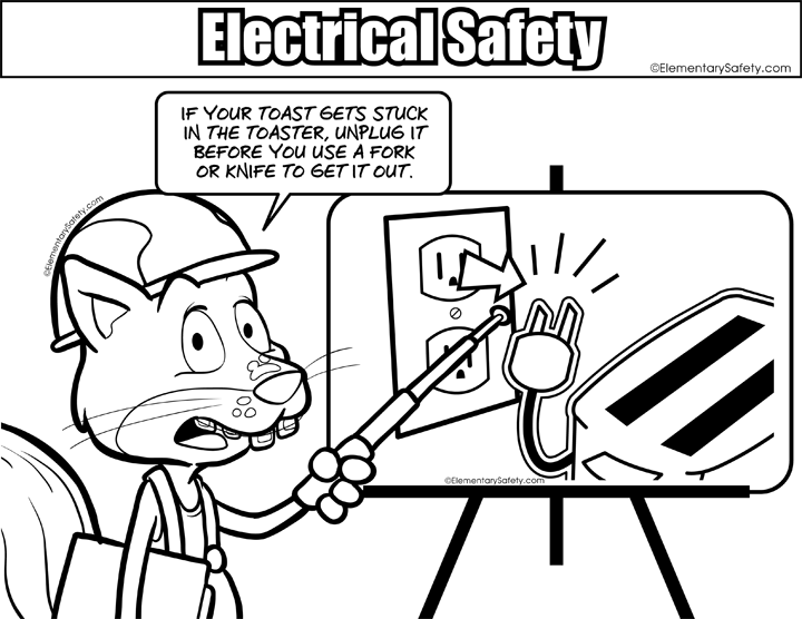 720x556 Toaster Safety Coloring Electrical Safety