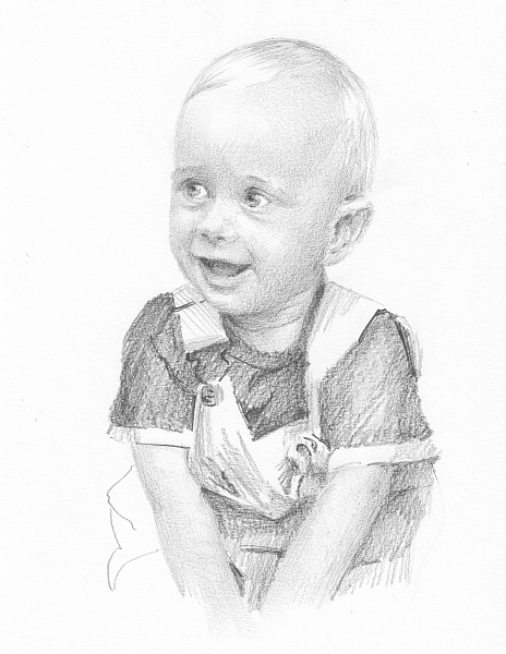 464x600 Happy Toddler Drawing By Mike Theuer