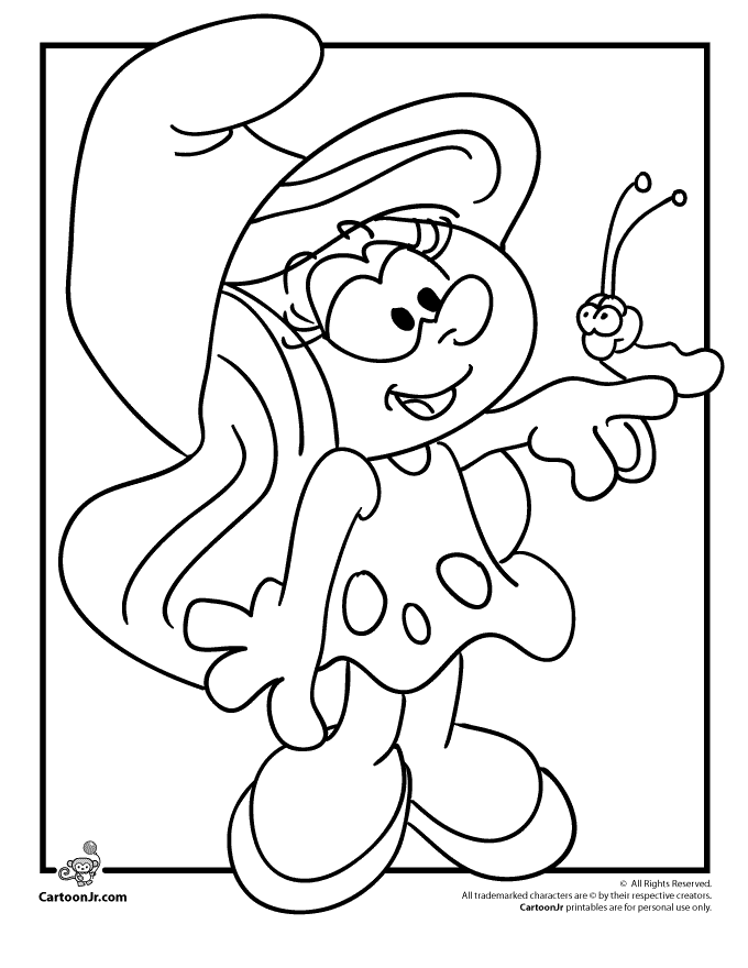 680x880 Smurfs Coloring Pages Smurfette Coloring Page Cartoon Jr