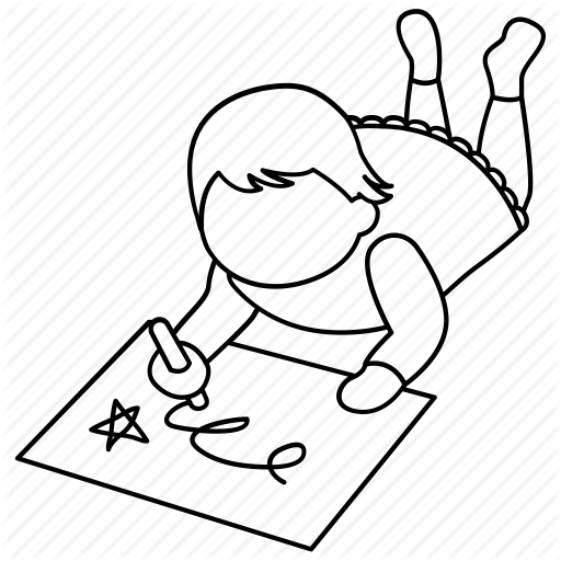 512x512 Art, Child, Drawing, Girl, Kid, Picture, Toddler Icon Icon