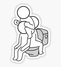 210x230 Funny Toilet Drawing Stickers Redbubble