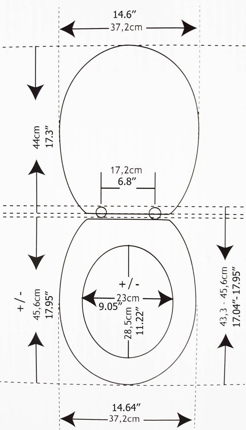 800x1398 Evideco Printed Duroplast Oval Toilet Seat Design Nature 17 Length