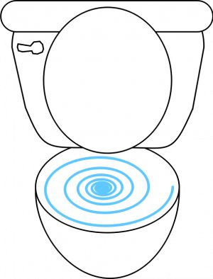 300x394 Vector Illustration Of A Swirly Toilet