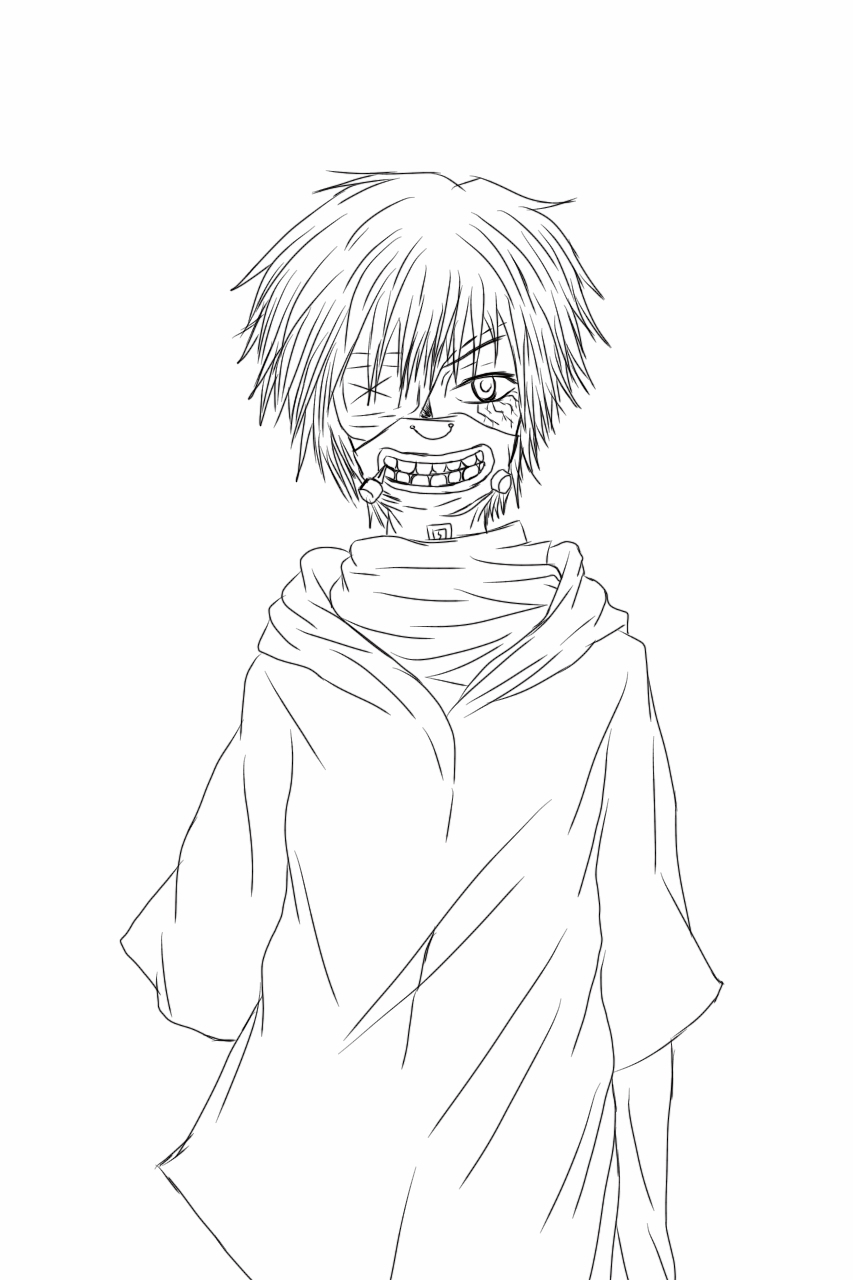 853x1280 Tokyo Ghoul Kaneki Ken Lineart By Yuzumisetotan2196