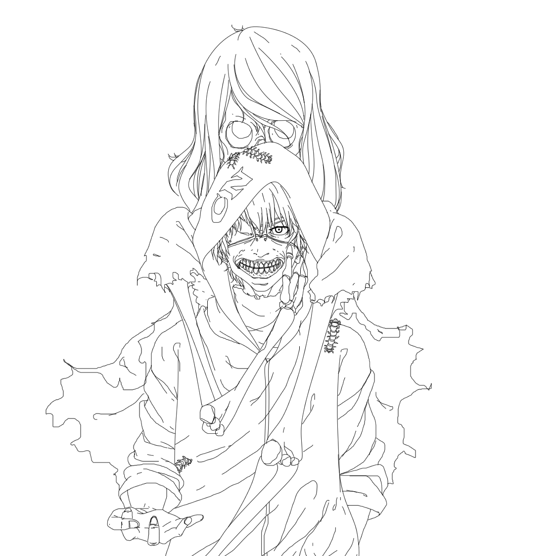 1124x1124 Tokyo Ghoul Linearts Favourites By Sasukebunny10955