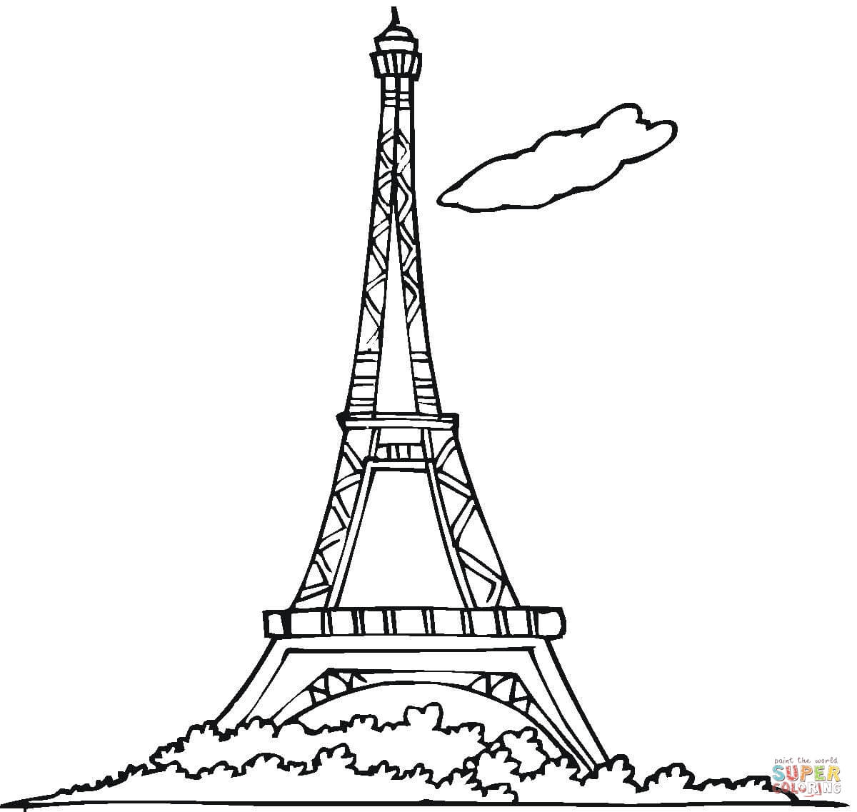 1200x1137 Wonderful Eiffel Tower Coloring Page 54