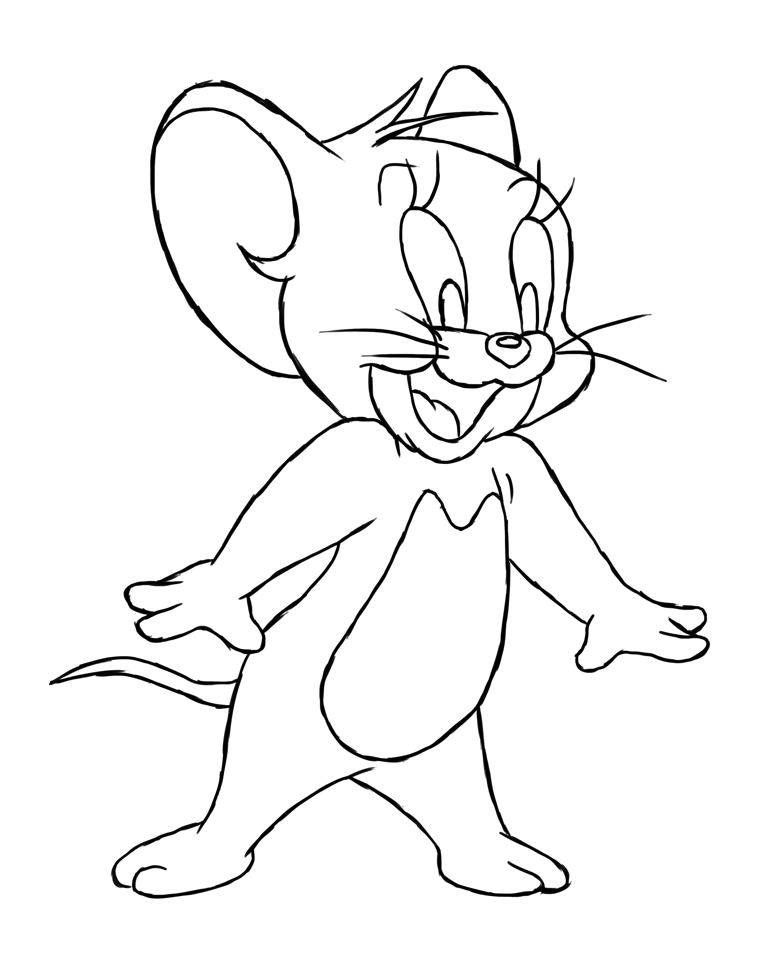 2637x3358 Tom And Jerry Drawing Images