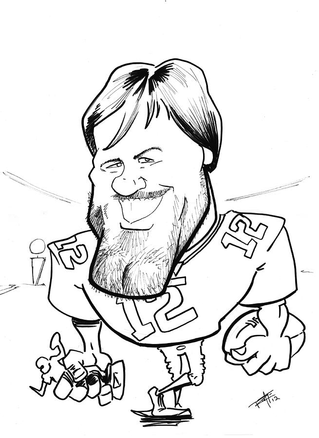 655x900 Tom Brady Drawing By Big Mike Roate