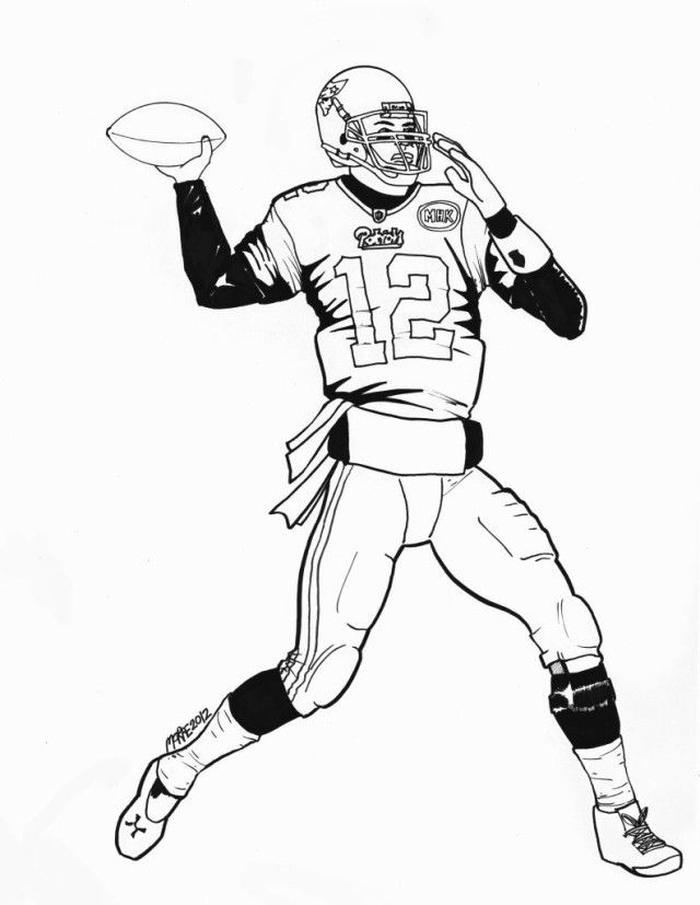640x827 Inspiring Tom Brady Coloring Pages 85 About Remodel Coloring