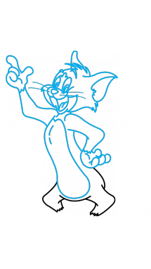215x382 How To Draw Tom, Tom And Jerry, Cartoons, Easy Step By Step