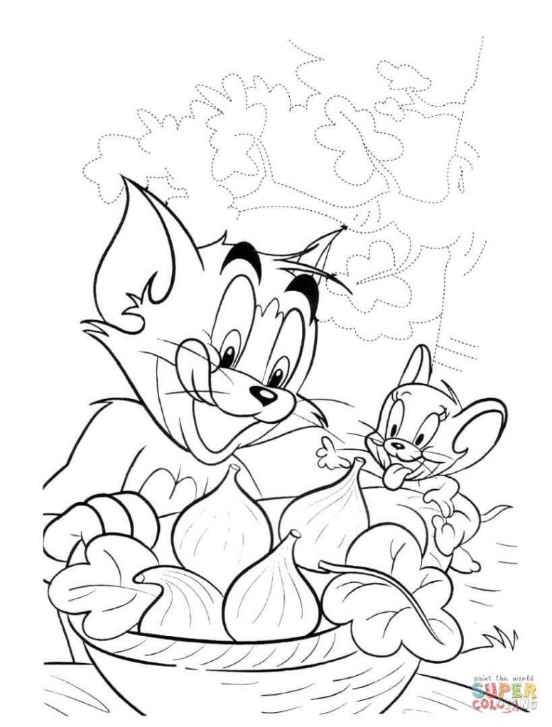 777x1024 Download Coloring Pages Tom And Jerry Relaxing In The Beach Free