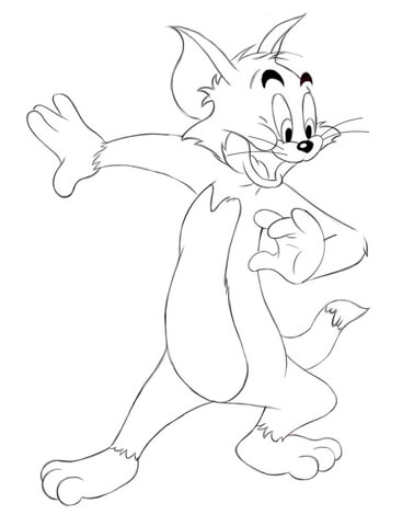 378x480 Tom The Cat Coloring Page Free Printable Coloring Pages
