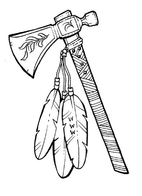 465x642 Native American Clipart Tomahawk